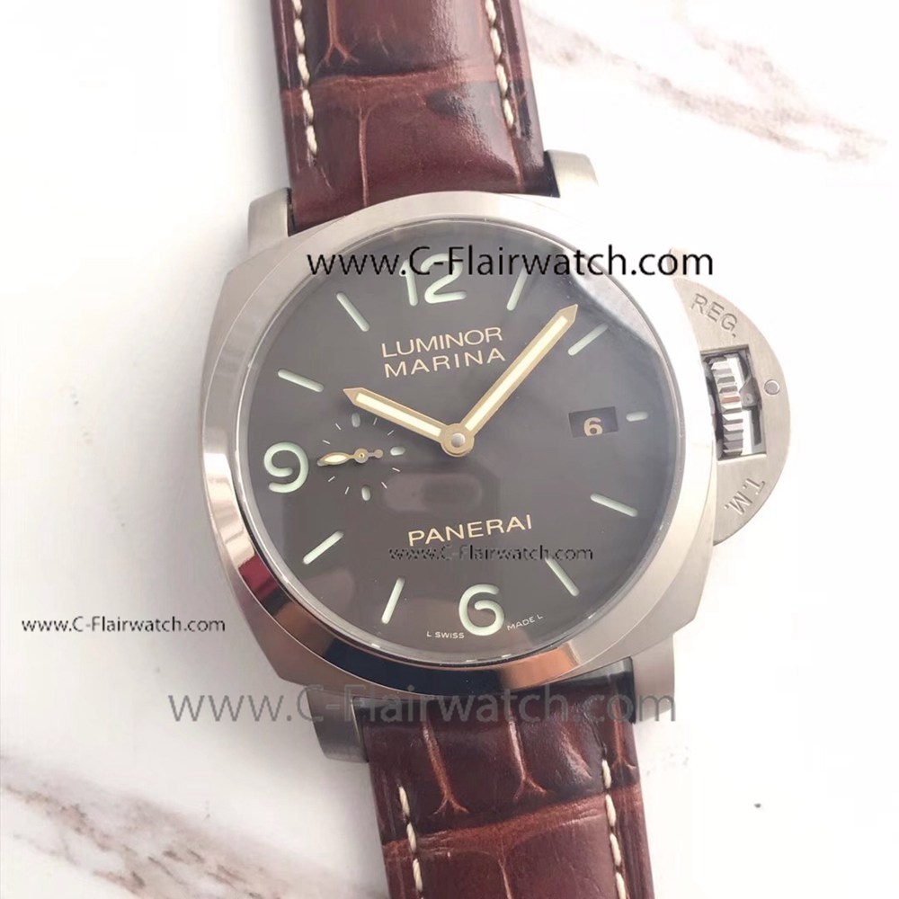 Swiss Panerai Pam 351 Luminor Marina P.9000 Watch SS Case